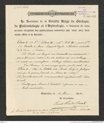 k.k. naturhistorisches Hofmuseum, Intendanzakten 1885-1896 (Hauer), Aktenzahl Z.351/1888, Seite 1